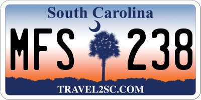 SC license plate MFS238