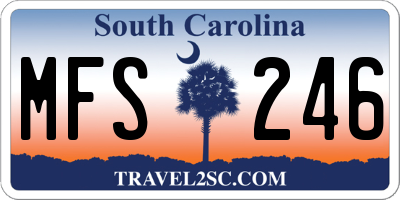 SC license plate MFS246
