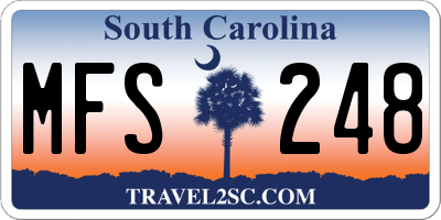 SC license plate MFS248