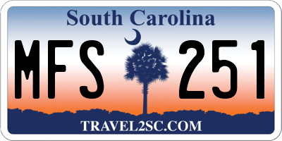SC license plate MFS251