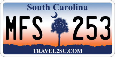SC license plate MFS253