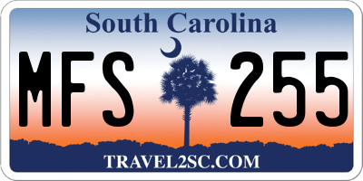 SC license plate MFS255