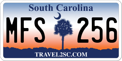 SC license plate MFS256
