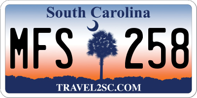 SC license plate MFS258