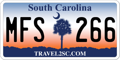 SC license plate MFS266