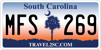 SC license plate MFS269