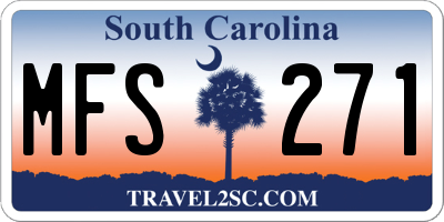 SC license plate MFS271