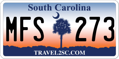 SC license plate MFS273