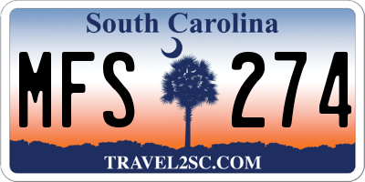 SC license plate MFS274
