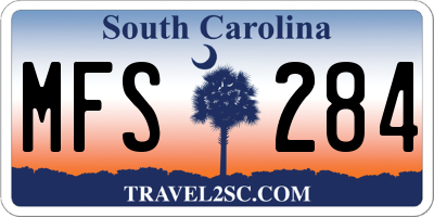 SC license plate MFS284