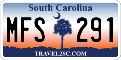 SC license plate MFS291