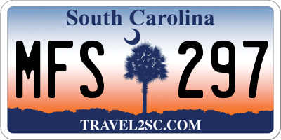 SC license plate MFS297