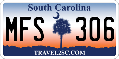 SC license plate MFS306