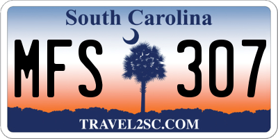 SC license plate MFS307