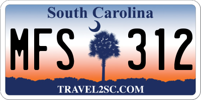 SC license plate MFS312