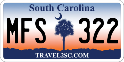 SC license plate MFS322