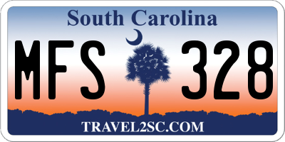 SC license plate MFS328