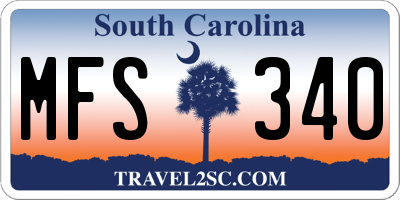 SC license plate MFS340