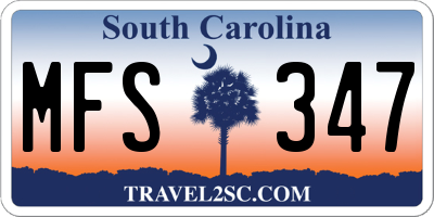 SC license plate MFS347