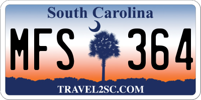 SC license plate MFS364