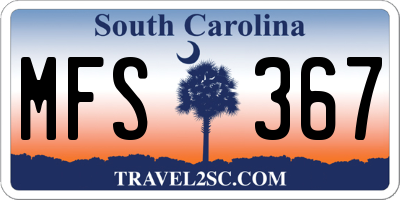 SC license plate MFS367