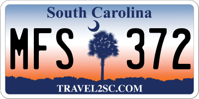 SC license plate MFS372