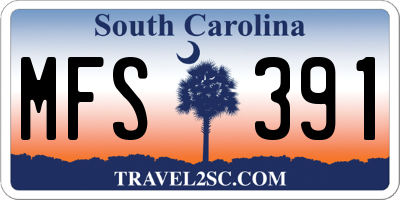 SC license plate MFS391