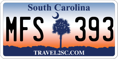 SC license plate MFS393