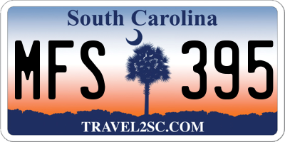 SC license plate MFS395