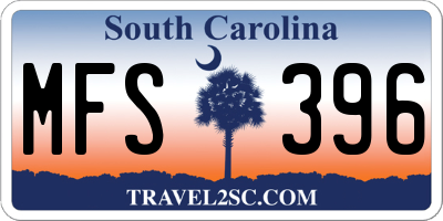 SC license plate MFS396