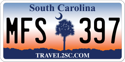 SC license plate MFS397