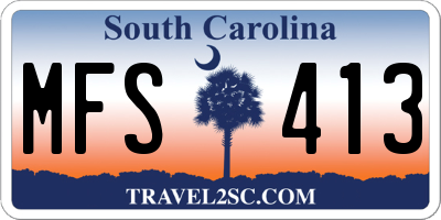 SC license plate MFS413