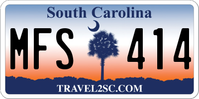 SC license plate MFS414