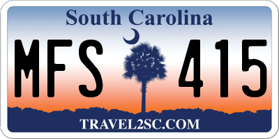 SC license plate MFS415