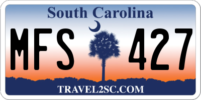 SC license plate MFS427