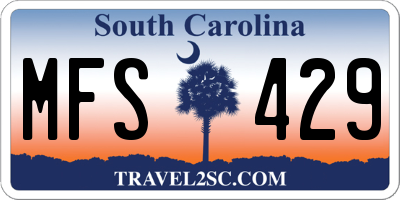SC license plate MFS429