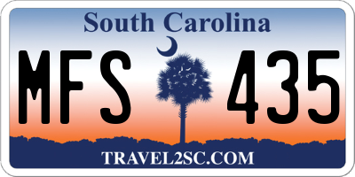 SC license plate MFS435