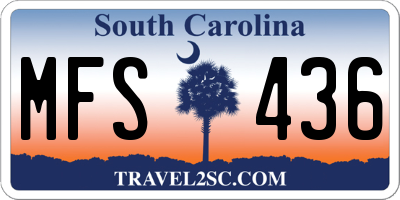 SC license plate MFS436