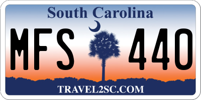 SC license plate MFS440