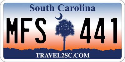 SC license plate MFS441