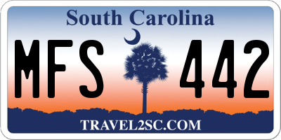 SC license plate MFS442