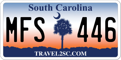 SC license plate MFS446
