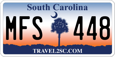 SC license plate MFS448