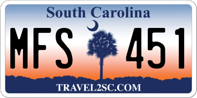SC license plate MFS451