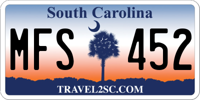 SC license plate MFS452
