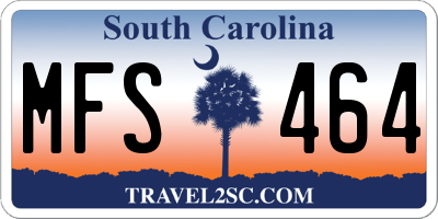 SC license plate MFS464