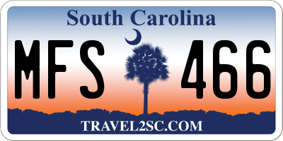 SC license plate MFS466