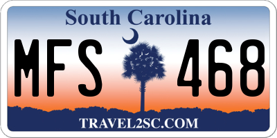 SC license plate MFS468