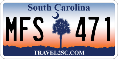 SC license plate MFS471