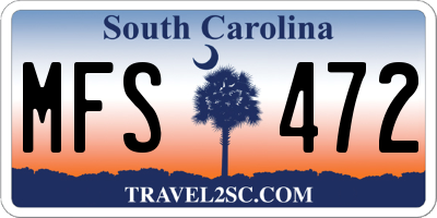 SC license plate MFS472